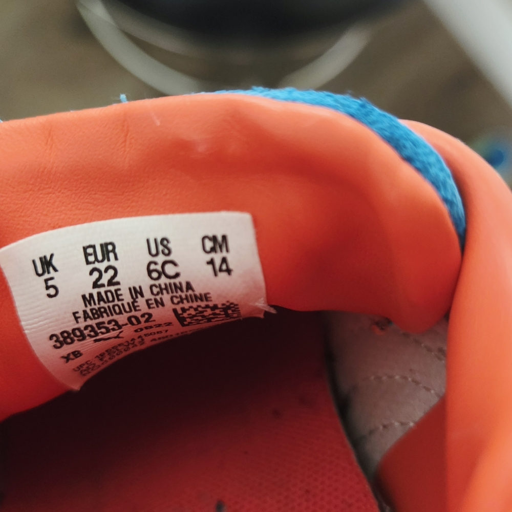 Puma Kids' Blue & Green Suede Low-Top Sneakers - Picture 10 of 10